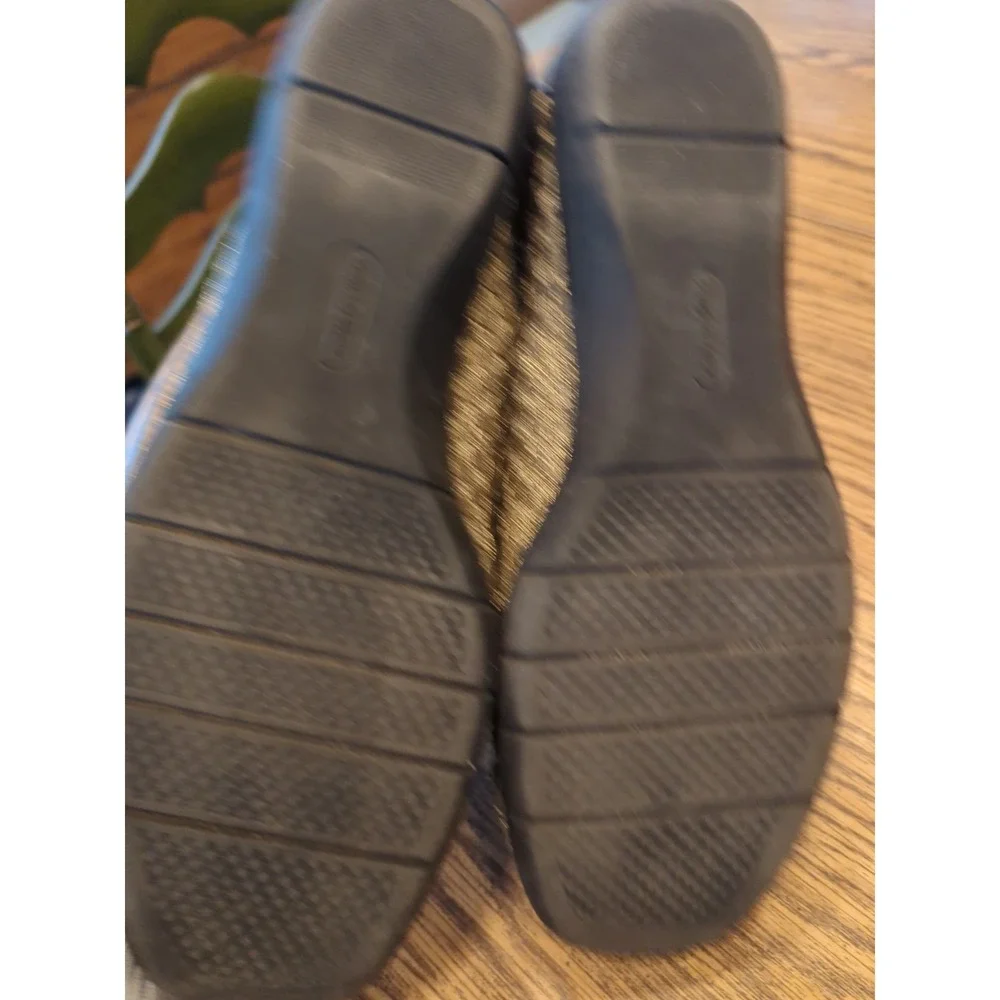 Comfortview Bethany Shoes Women 10 Wide Loafer Slip on Flat Woven Stretch Spring